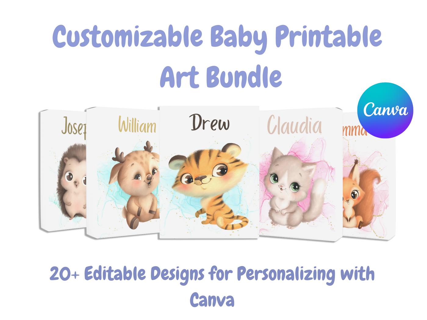 Customizable Baby Printable Art Bundle